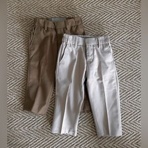 Baby BOY Toddler Dress Pants 12-18/18months - Brown/Bone